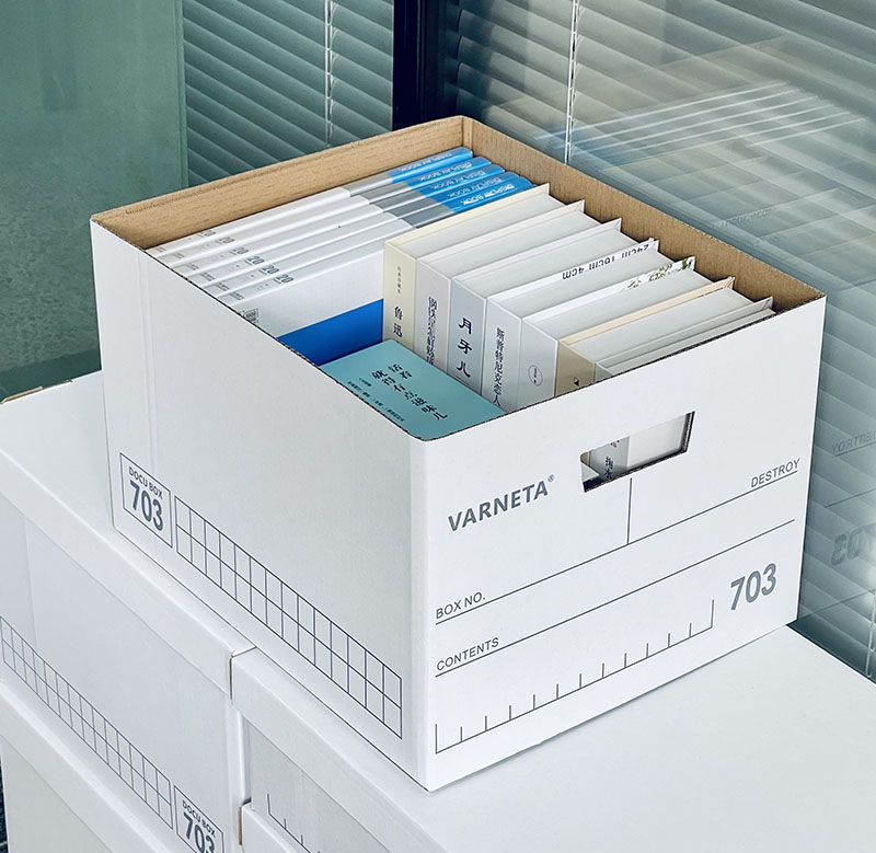 白色有蓋文件整理箱裝 B7431