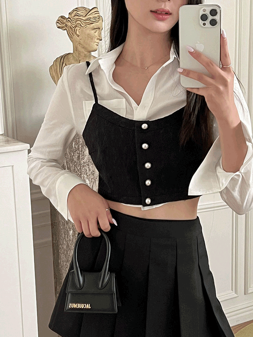 [現貨] 香香珍珠背心 [ 2色 / Free ]