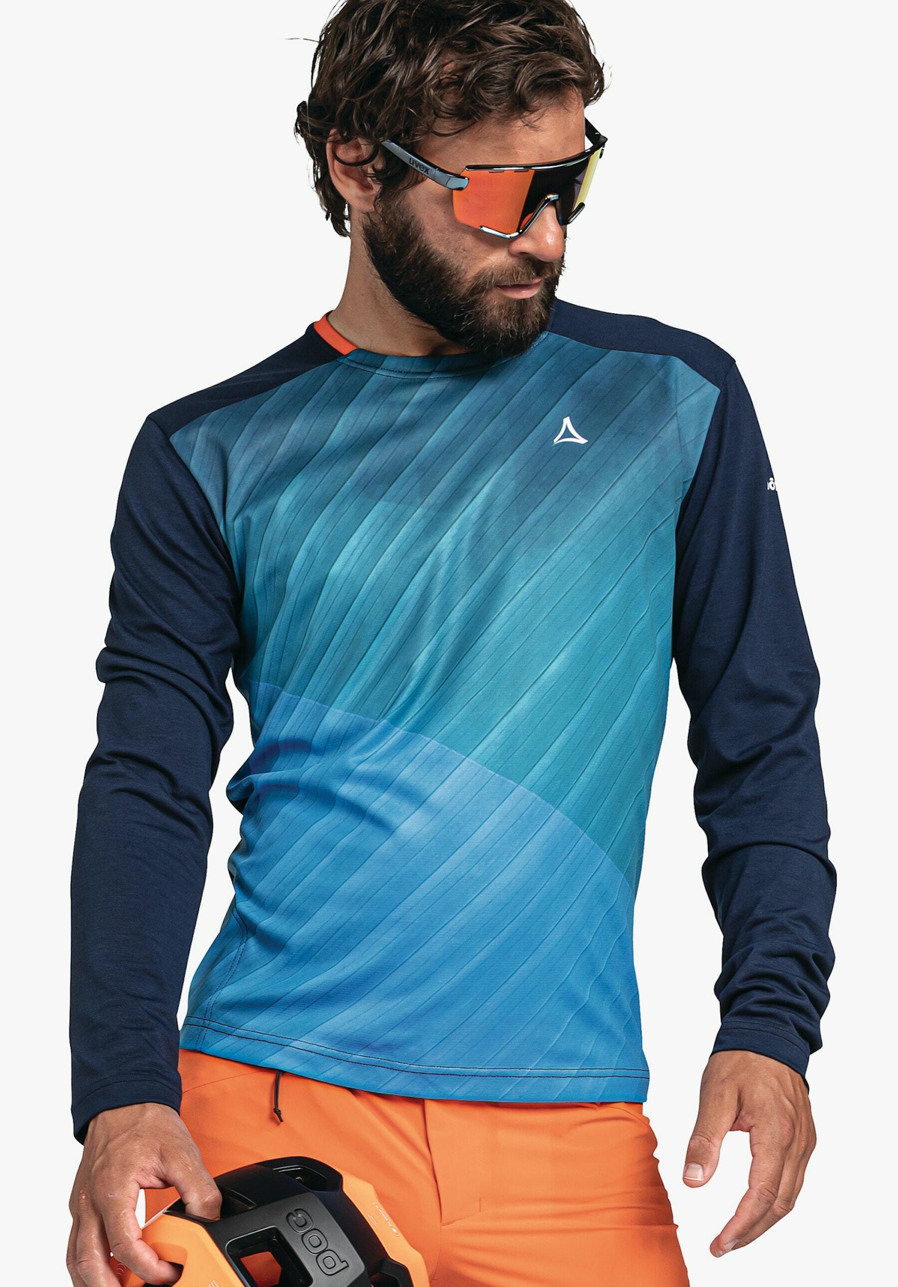 【Schoffel】男排汗透氣快乾短袖上衣 / 23SL50-23218-[藍、綠]