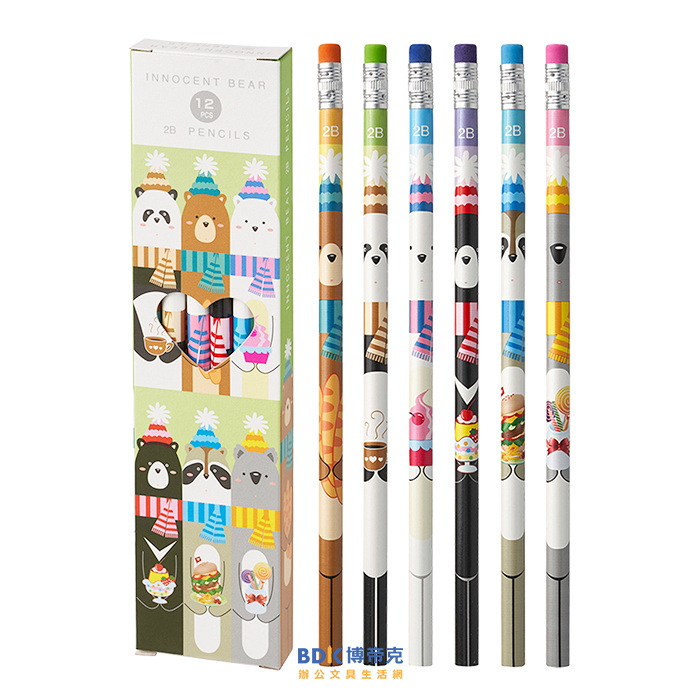 利百代 LIBERTY 無辜熊熊家族圓桿皮頭2B鉛筆 CB-306