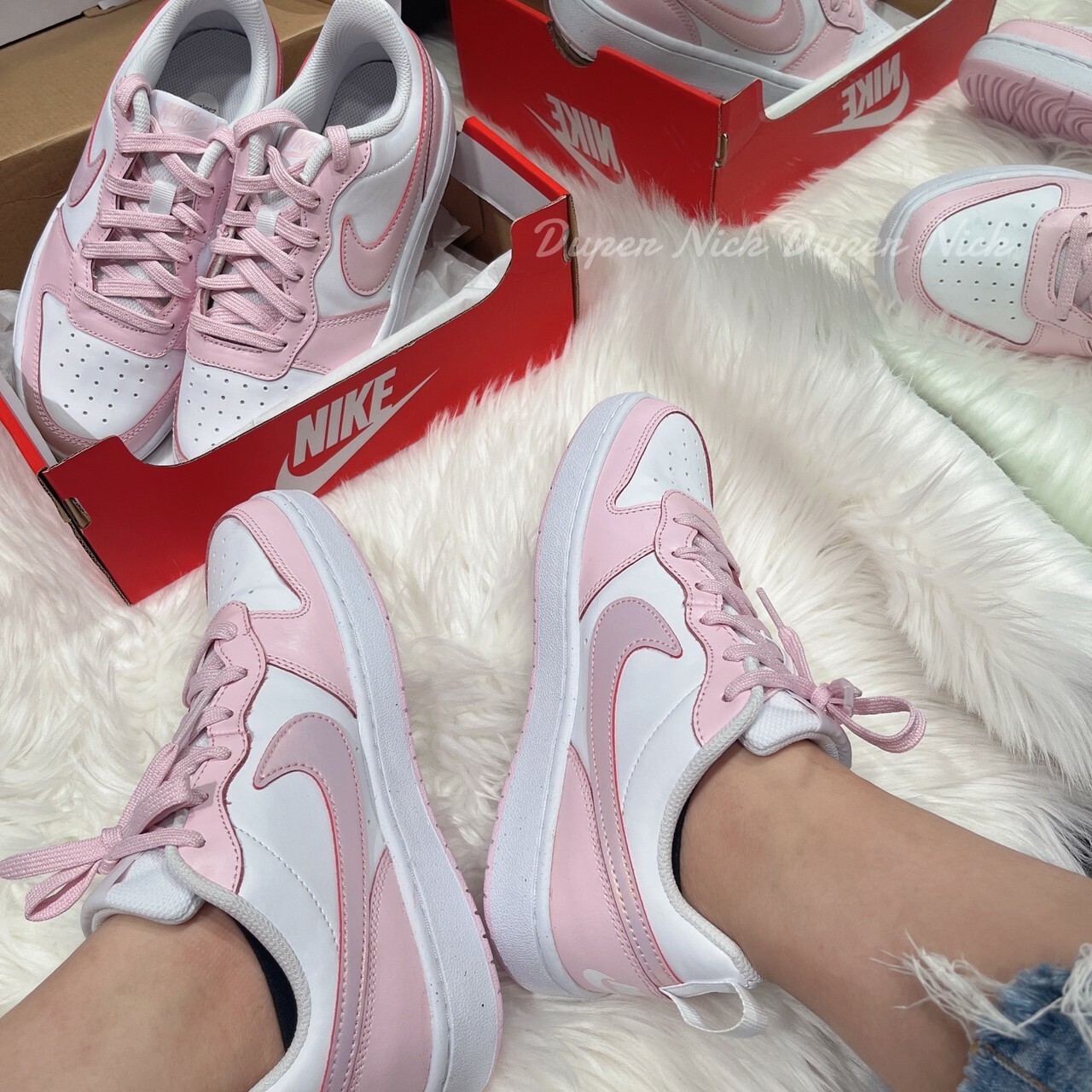 NIKE COURT BROUGH LOW 粉色