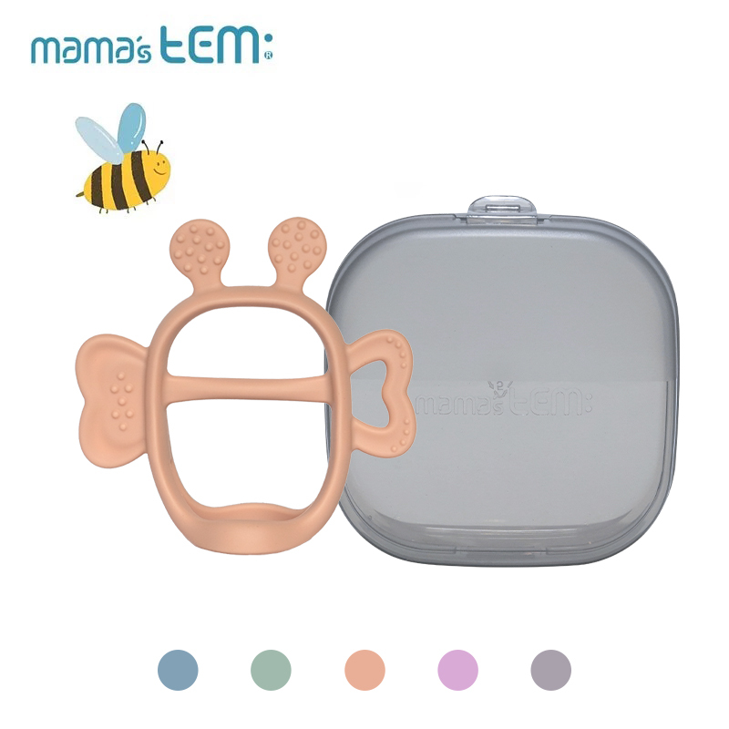 固齒器【Jem Jem胖蜜蜂握握手-贈輕便吐司盒】-韓國MAMA's TEM固齒器