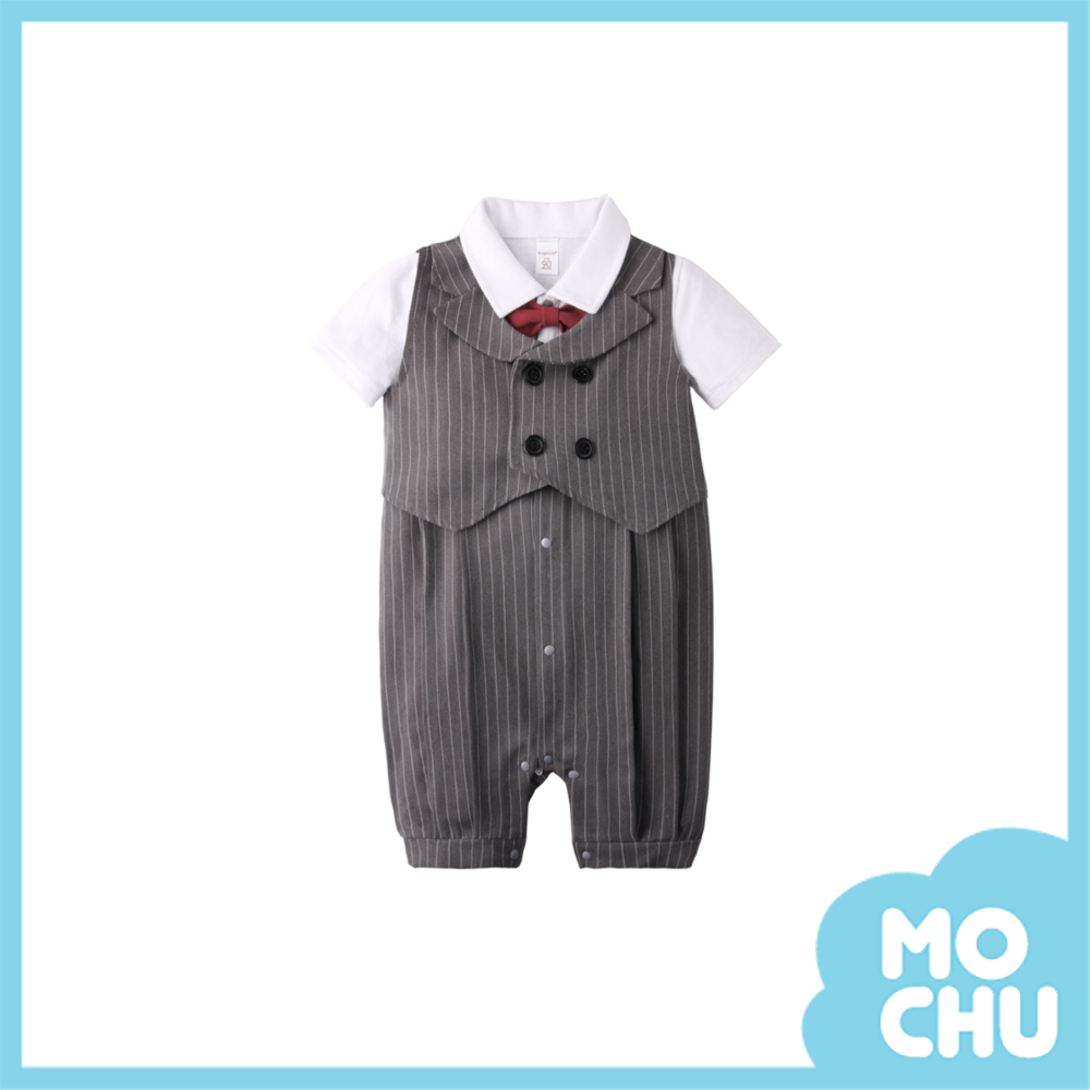 紳士風假吊帶連身衣＋背心