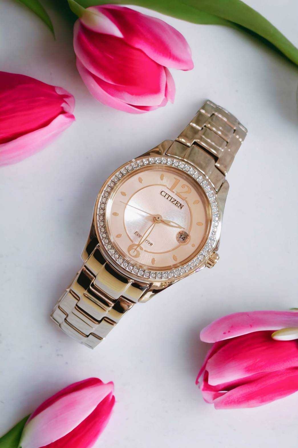 【CITIZEN 星辰】光動能璀璨晶鑽時尚腕錶FE1253-80X 29.5mm 現代鐘錶