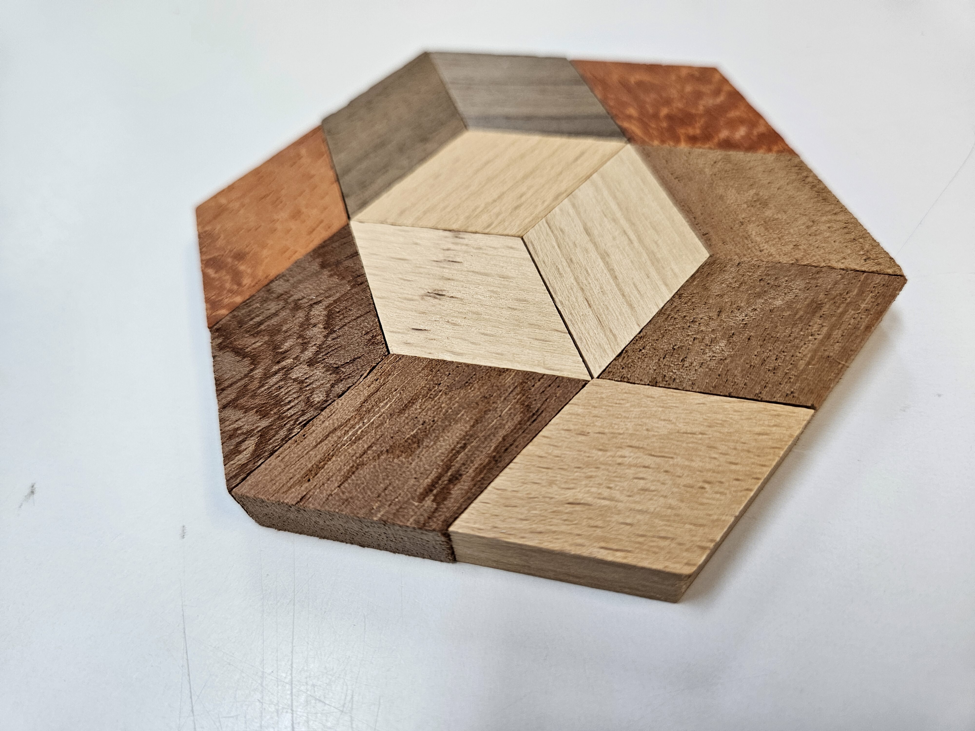 DIY 寄木細工杯墊材料包 [自選單片小木片]