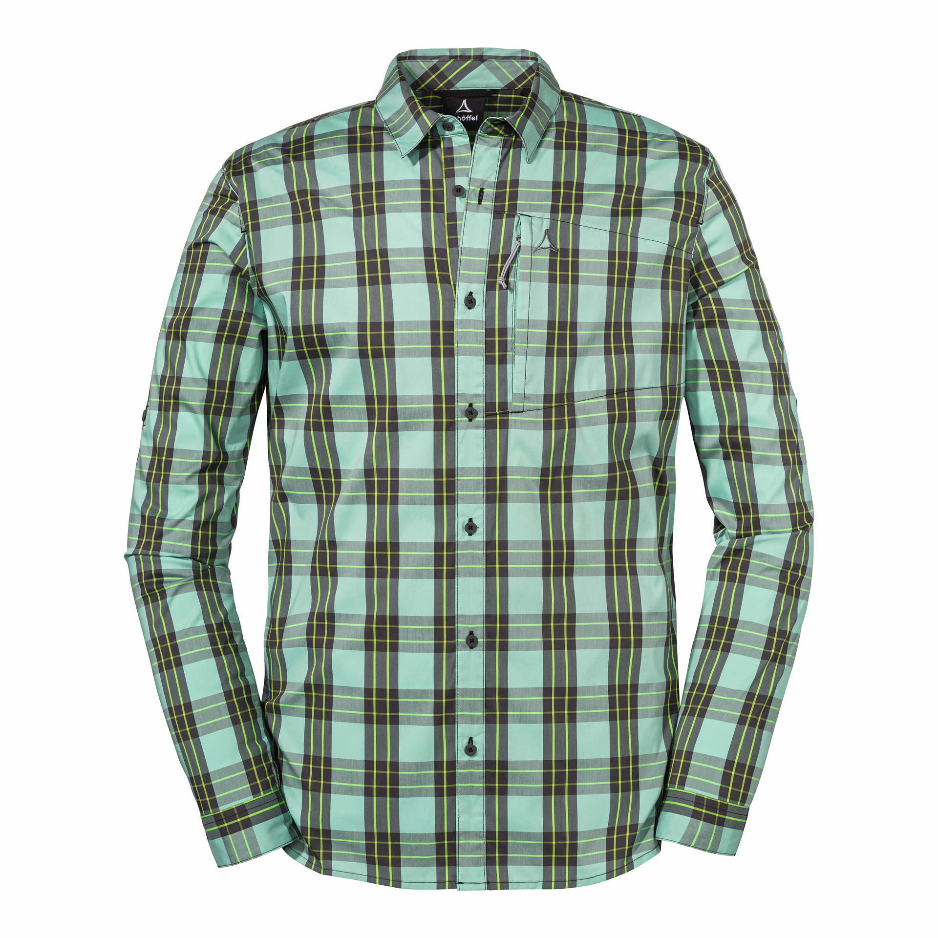 【Schoffel】男排汗快乾長袖襯衫/ 23SL20-23677-[薄荷]