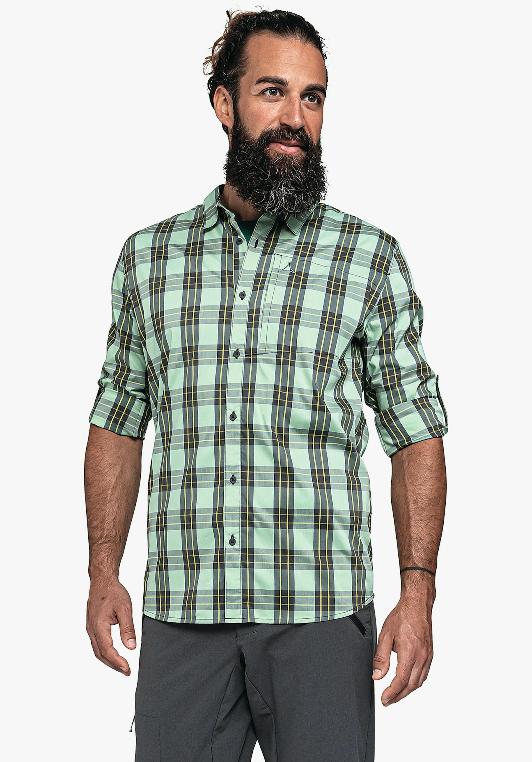 【Schoffel】男排汗快乾長袖襯衫/ 23SL20-23677-[薄荷]