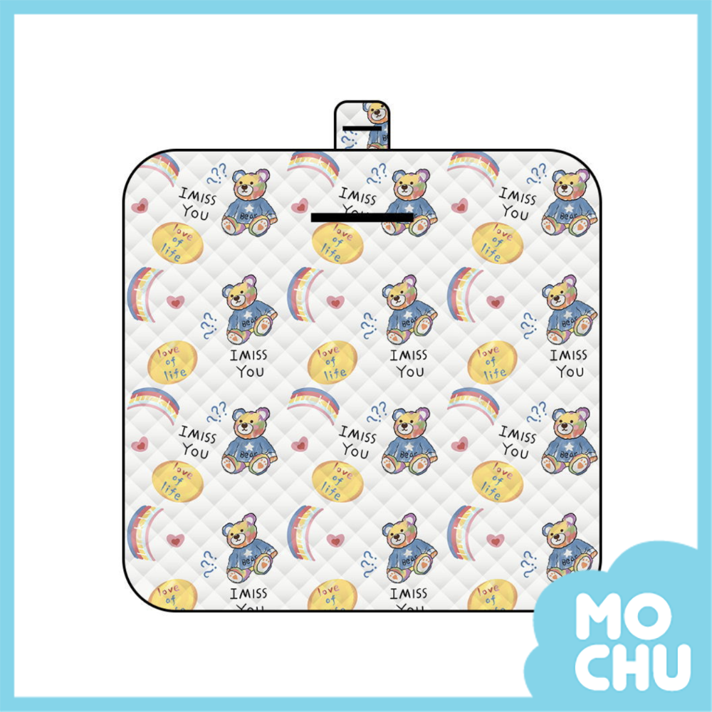 彩虹小熊可機洗厚款野餐墊