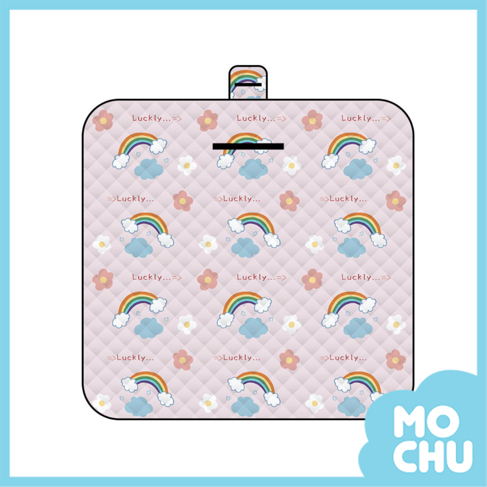 小花彩虹可機洗厚款野餐墊