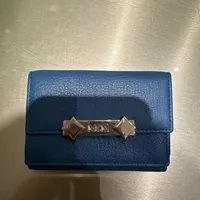 [S] MCM MINI CARD CASE LEATHER WALLET,BLUE DEEP LAGOON, 8809630700463 (SMCM48)