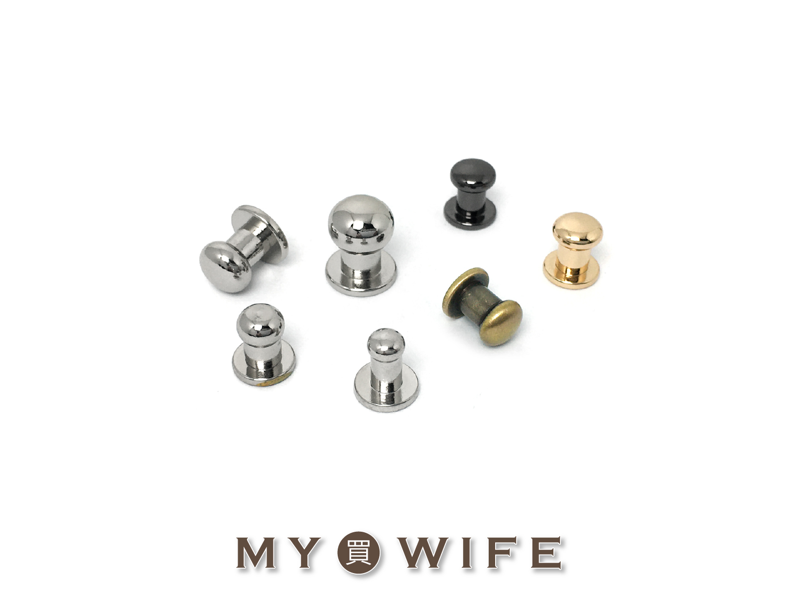 銅質原子扣/和尚頭_4色5規格