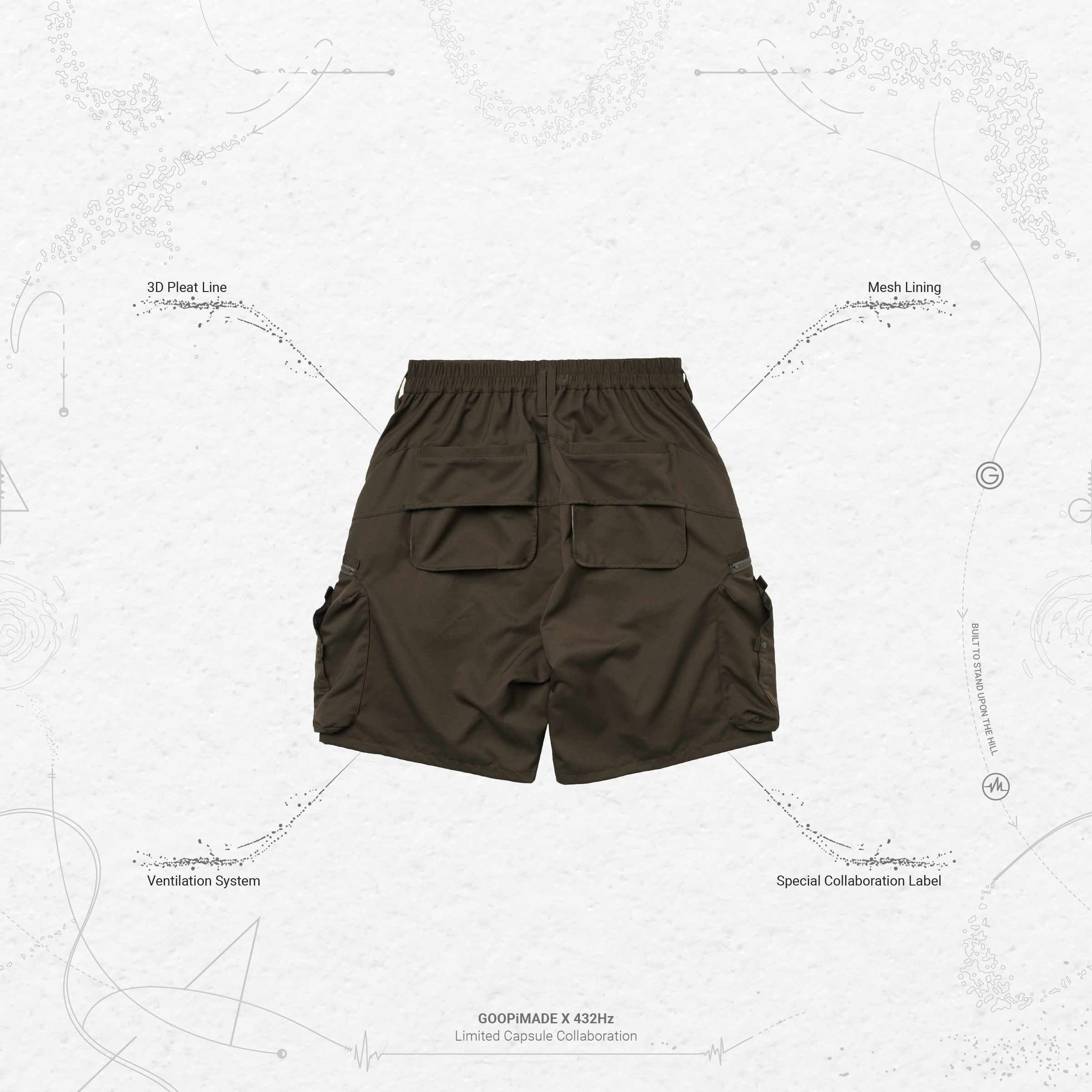 goopimade× 432Hz Utility Pocket Shorts - ワークパンツ/カーゴパンツ