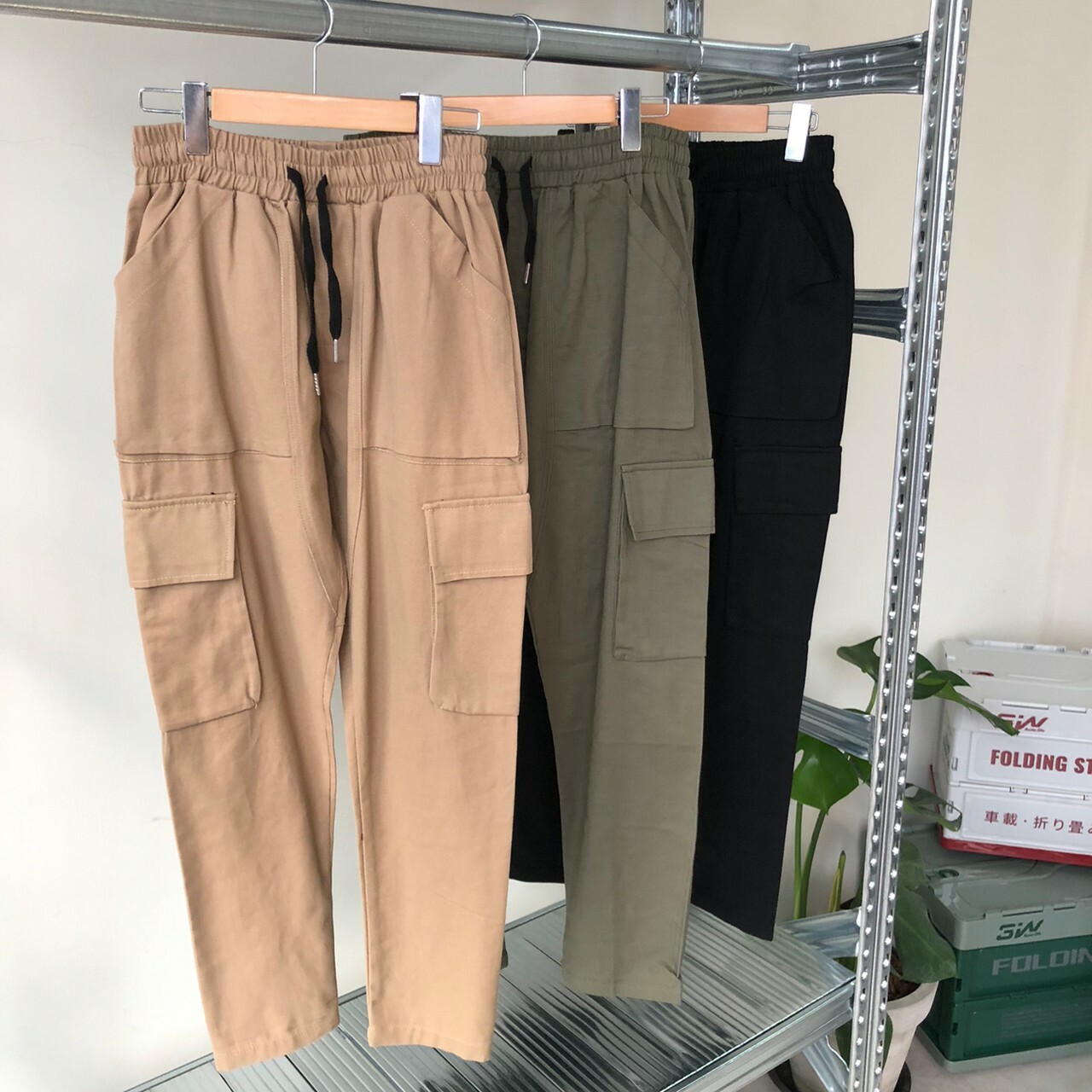 HOUZIMADE 斜紋布工裝褲 厚磅 挺版 68073