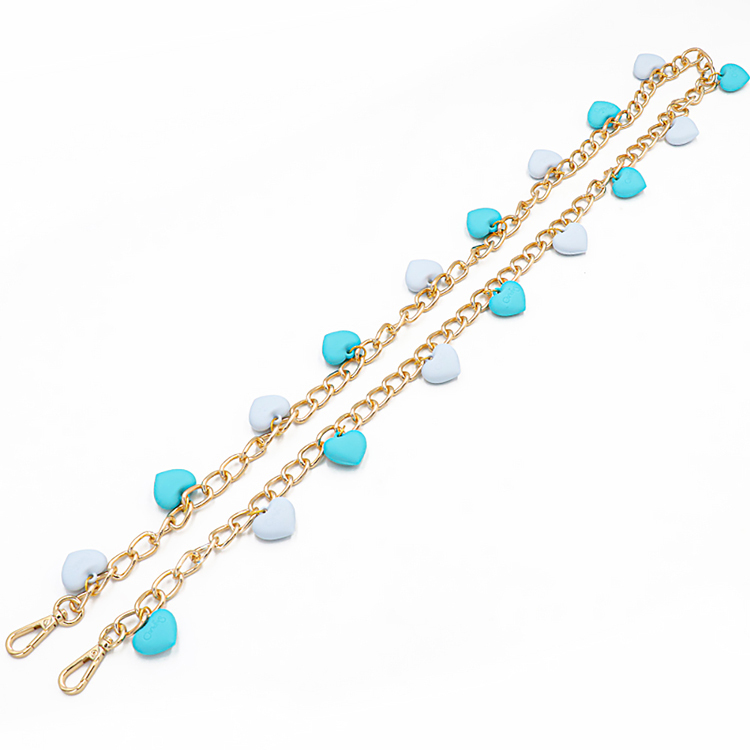 Candies 金屬甜心長鏈(藍)-125公分