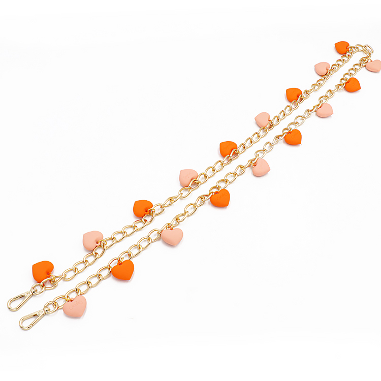 Candies 金屬甜心長鏈(橘)-125公分