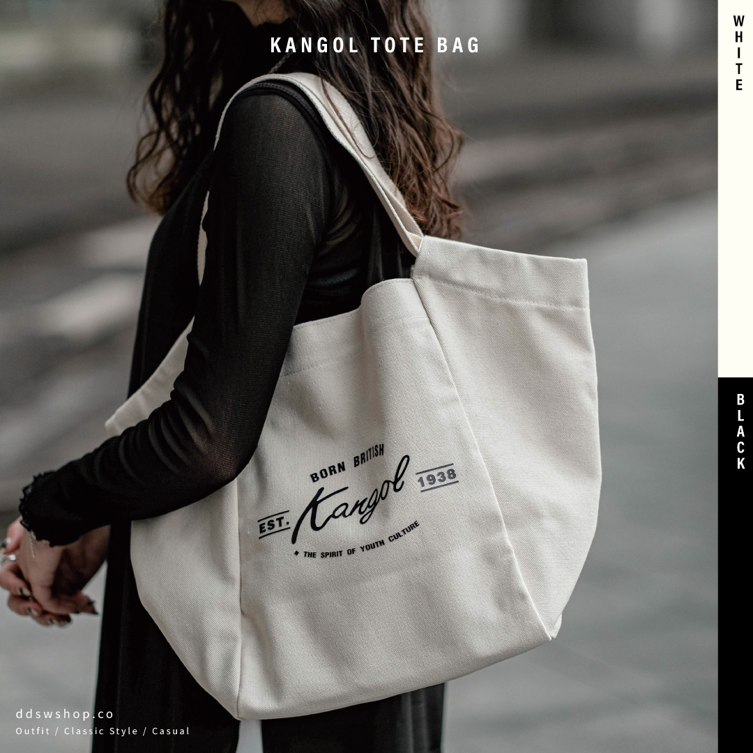 Kangol 袋鼠 包包 梯形托特包 水餃包 2way 手提包 肩背包 黑色 白色