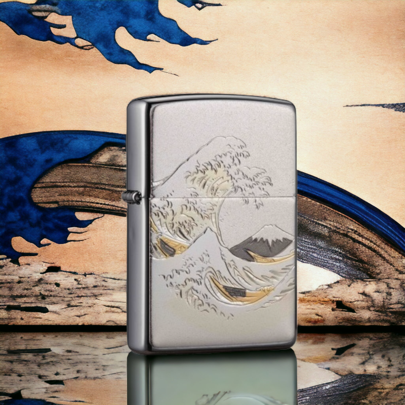 Zippo 日版日本浮世繪-浪(ZBT-5-26g)|專賣日版，韓版，美版火機|張梁記