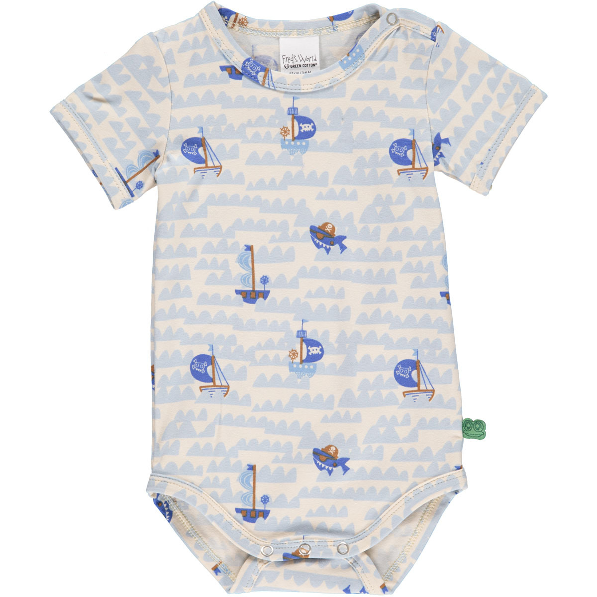 〖 Fred's World 〗水藍海盜船包屁衣