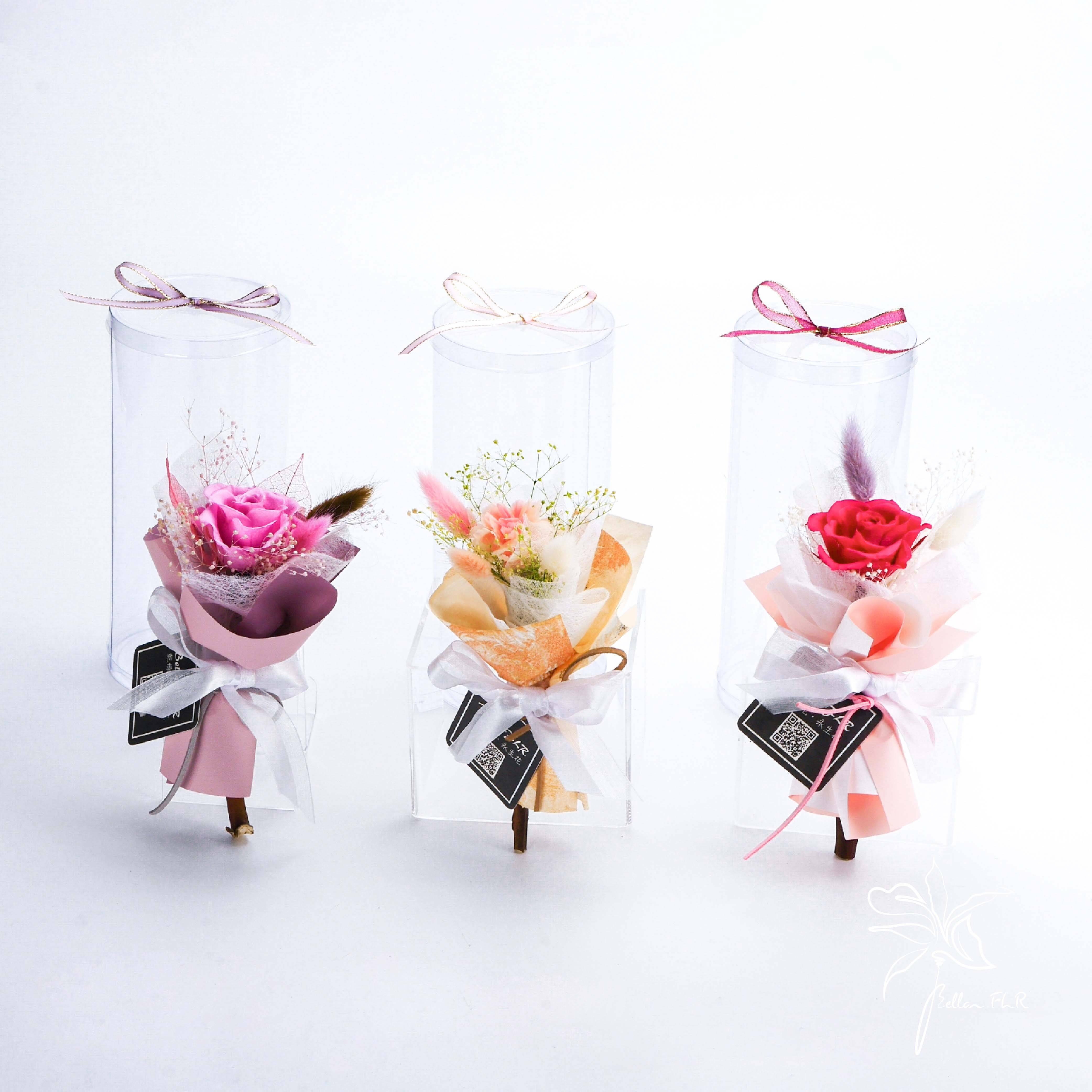 【心中有妳】桶裝單朵永生花束