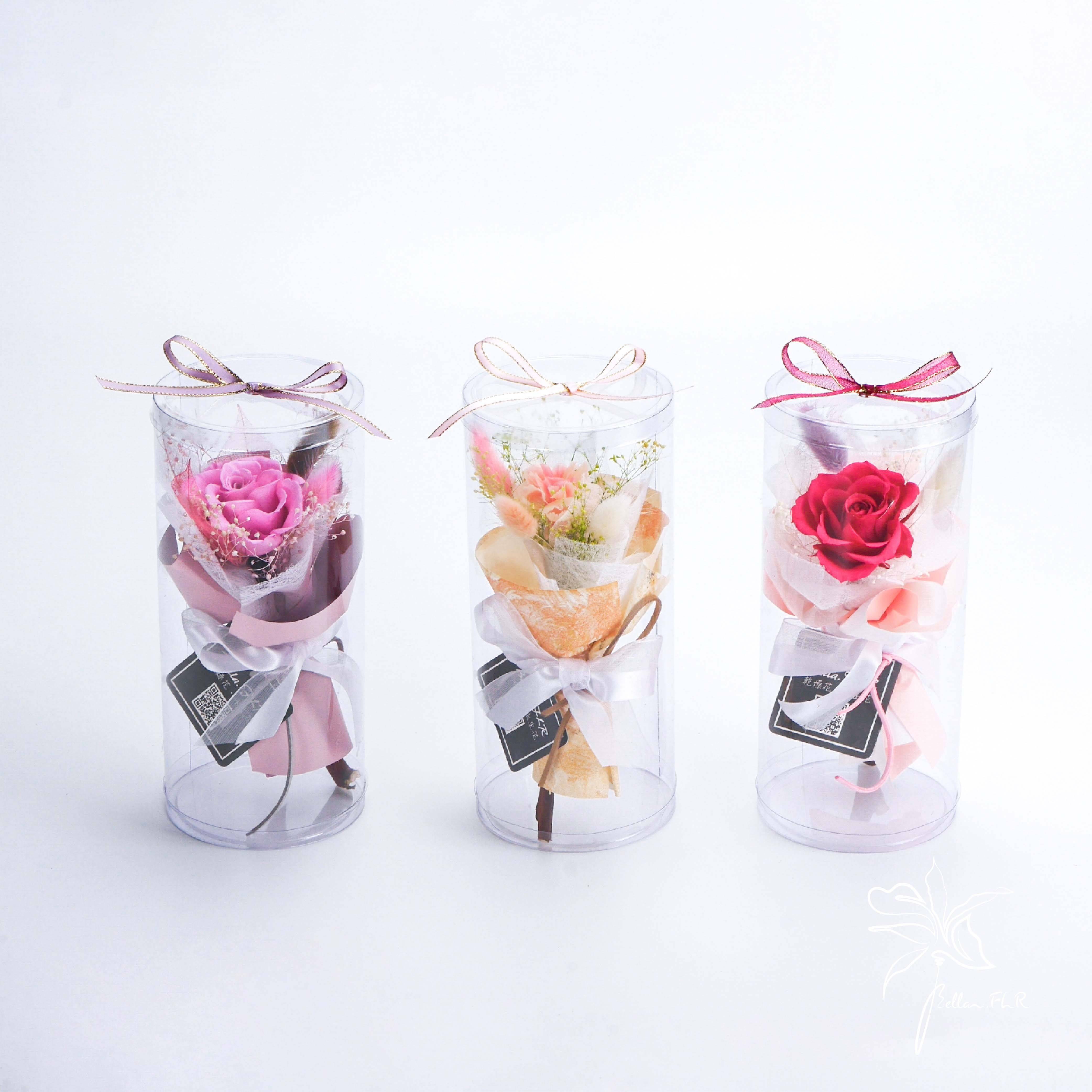 【心中有妳】桶裝單朵永生花束