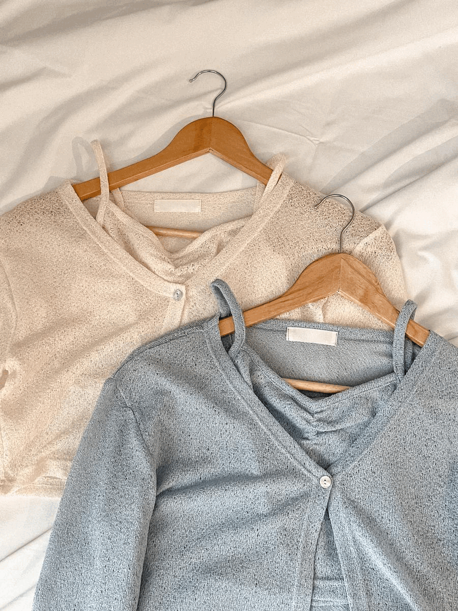 〈17/4～21/4 連線DAY 1〉貝殼鈕扣網紗Top Set