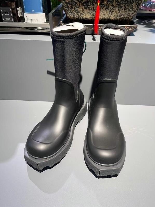 OFF WHITE  厚底拼接中筒雨靴OWIE016F22MAT0011001