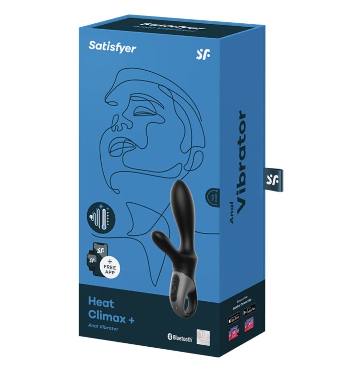 Satisfyer Heat Climax Plus 熱感後庭震動棒 - 黑色