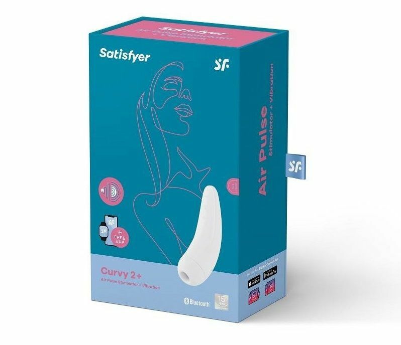 Satisfyer Curvy 2+ 陰蒂吸啜震動器 - 白色 / 粉紅色