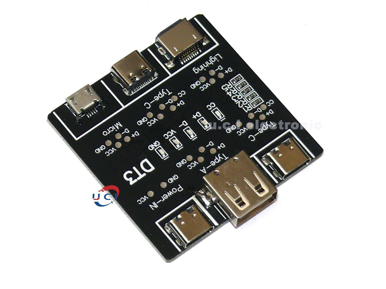 【UCI電子】(1-3) 資料線檢測板DT3 適用於蘋果安卓Type-c介面資料線異常快速檢測