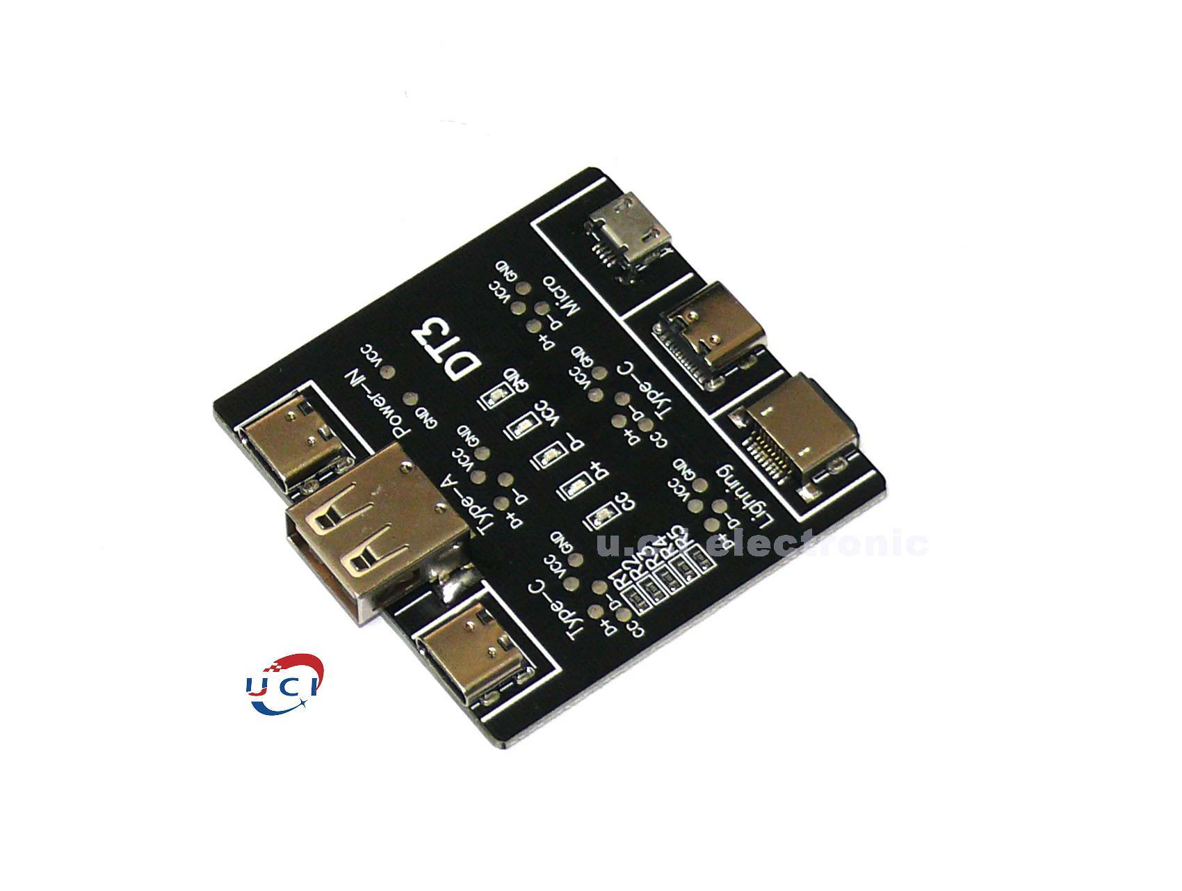 【UCI電子】(1-3) 資料線檢測板DT3 適用於蘋果安卓Type-c介面資料線異常快速檢測