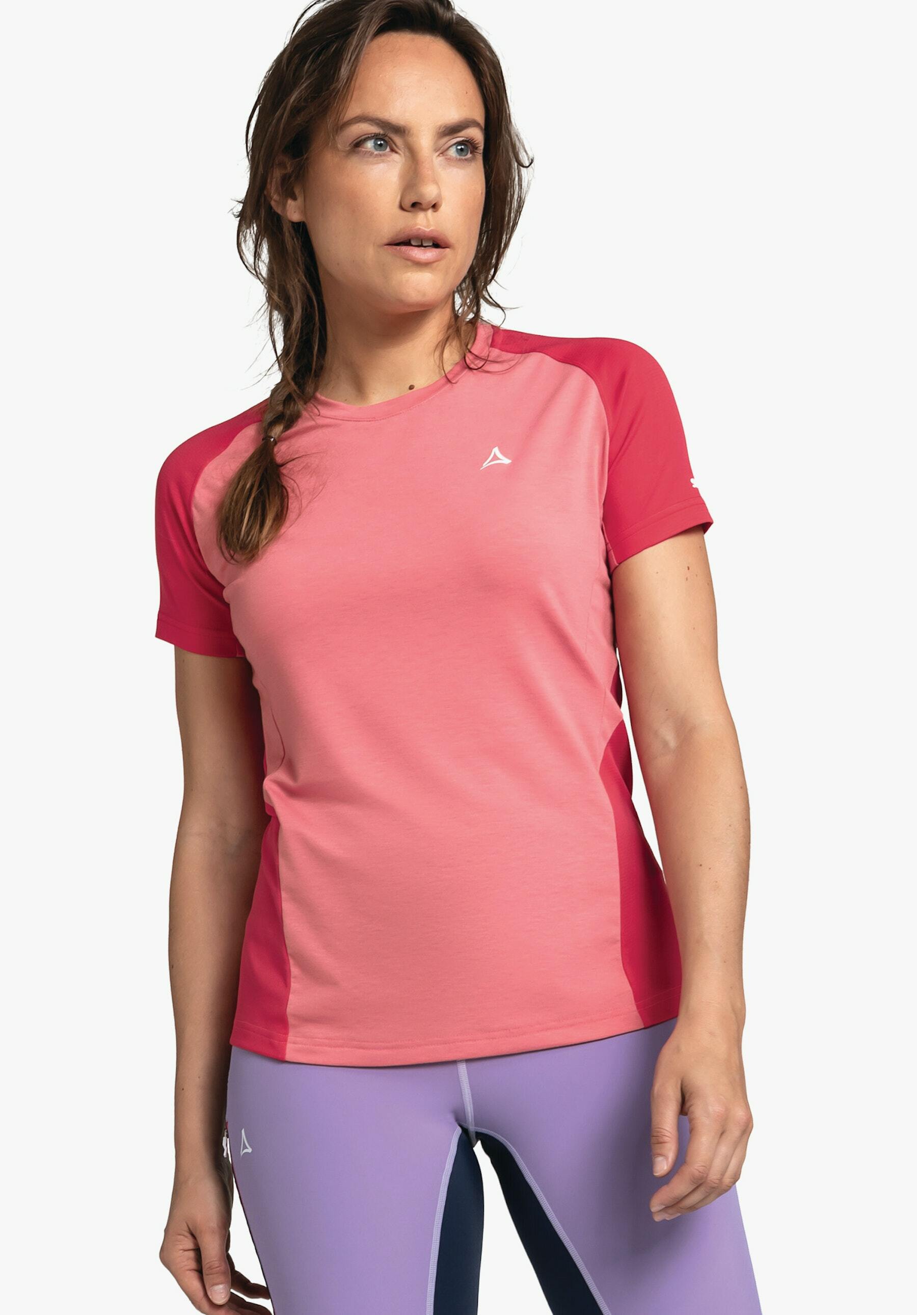 【Schoffel】女排汗透氣快乾4D彈性上衣 / 23SL20-13425-[紫、紅、綠]