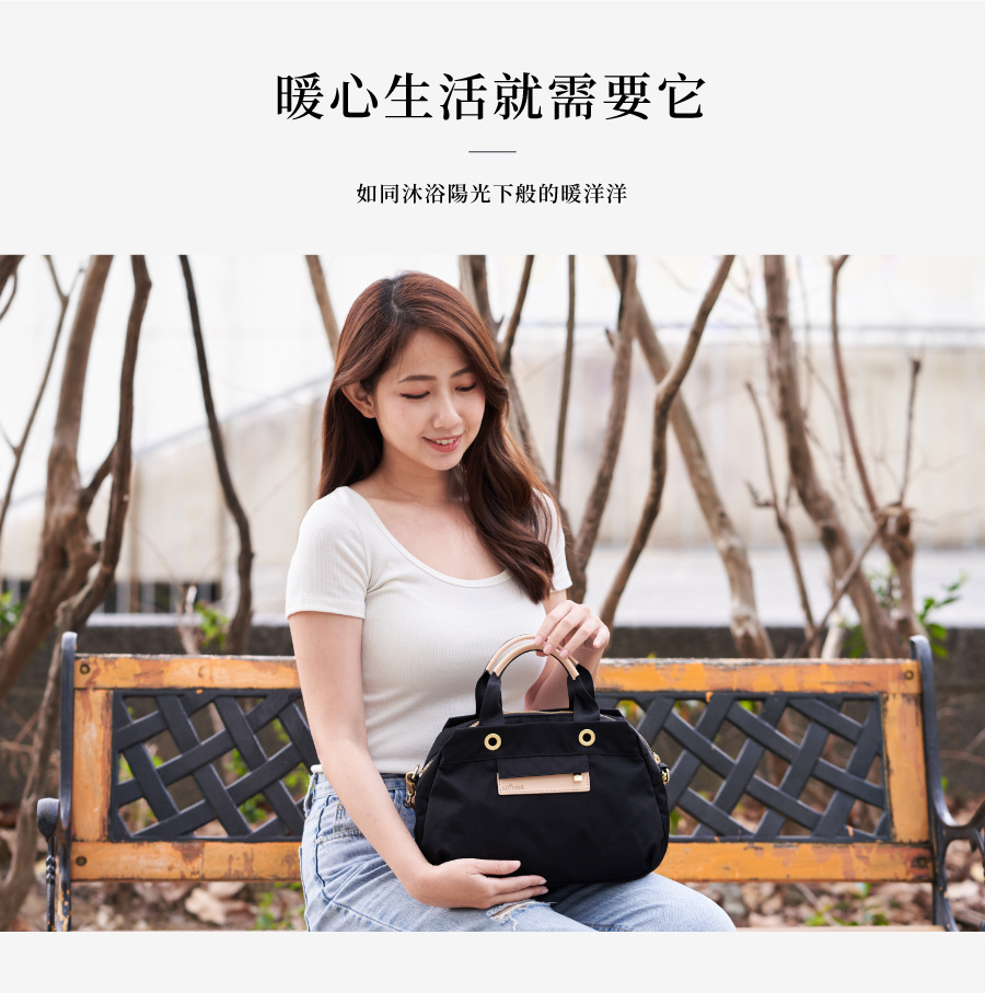 黑色手提包 斜背包推薦 女包推薦 暖洋洋手提斜背包 Soldier satana SOS2240-701 亮黑 產品介紹 3