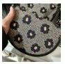 [S] KATE SPADE K8145 LUNA HERRING BONE FLORAL CRESCENT CROSSBODY,BLACK MULTI, 196021120039 (SKS569)