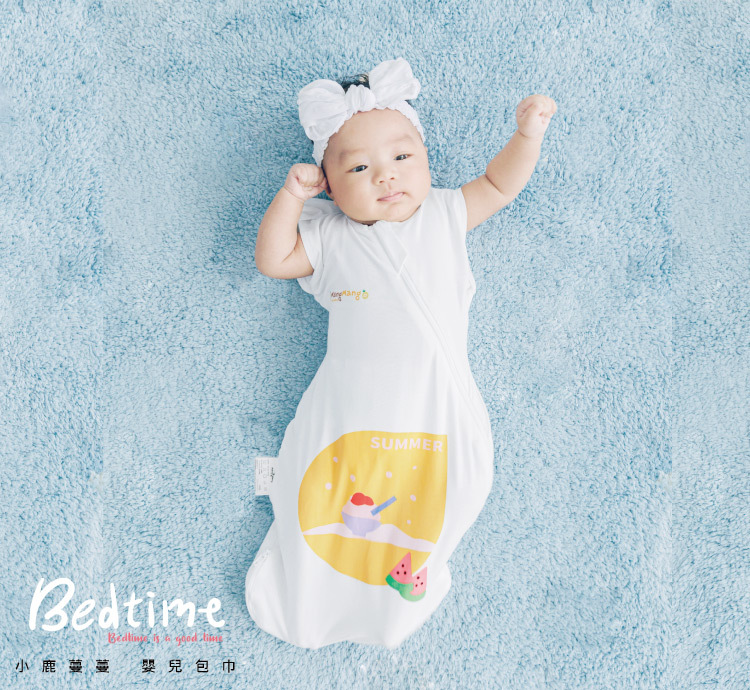 涼感竹纖維Bedtime嬰兒包巾(白)