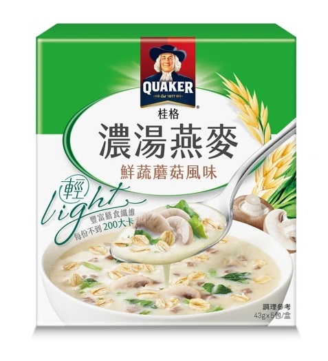 【桂格】濃湯燕麥鮮蔬蘑菇風味47g*5包