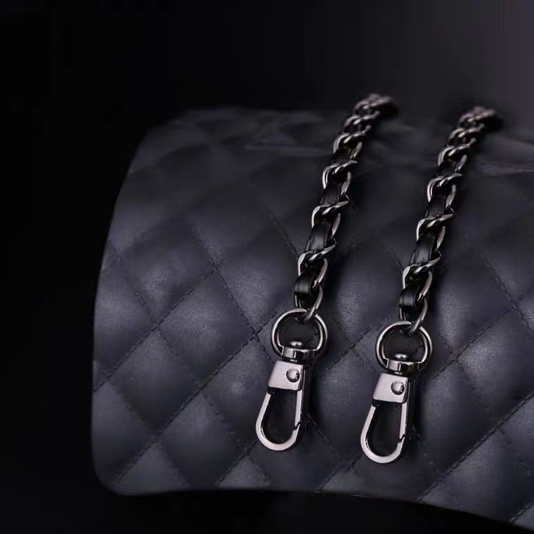 黑色鏈條女包包鏈子替換包帶配件背包帶子斜挎包鏈
