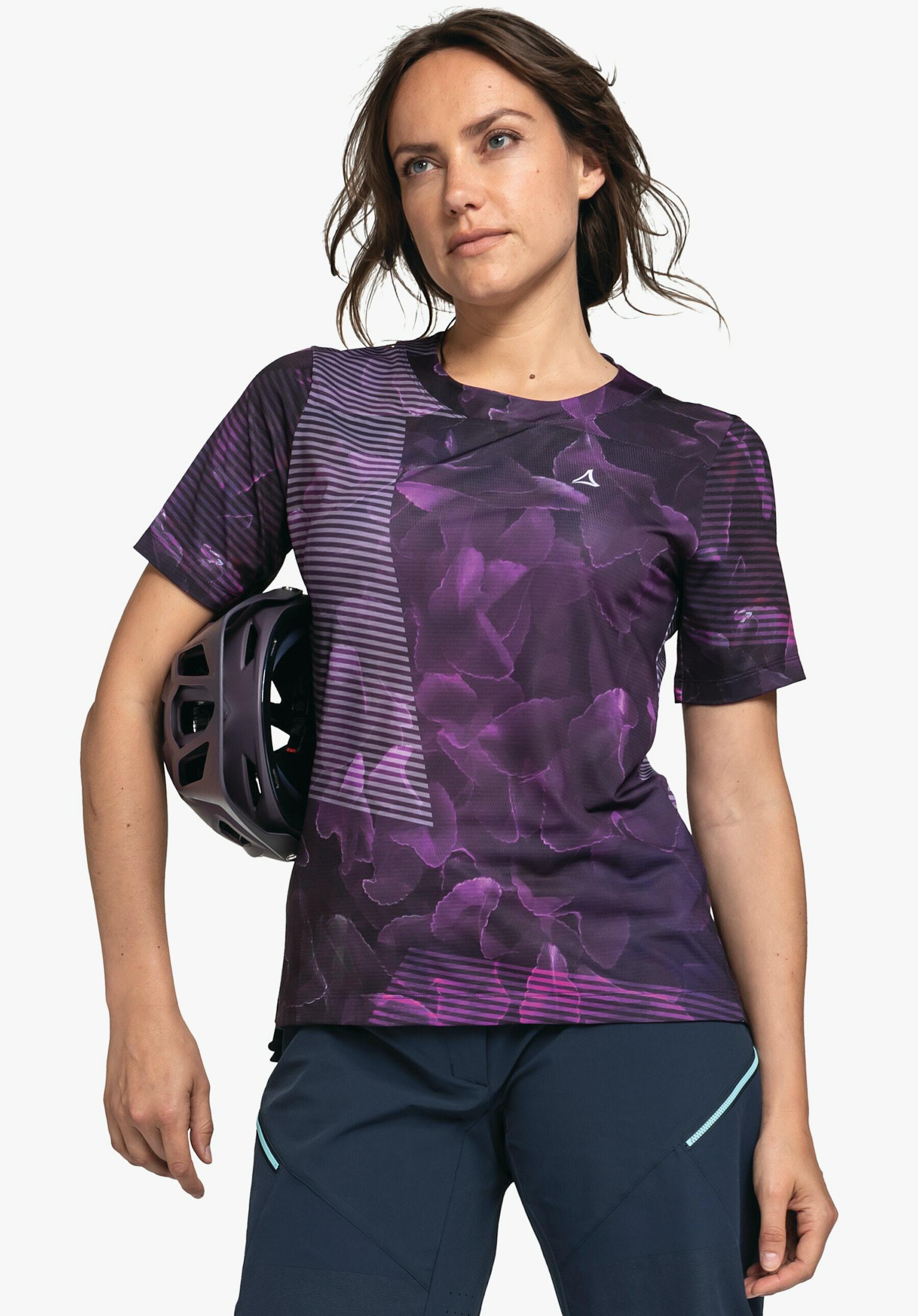 【Schoffel】女排汗透氣快乾四面彈性上衣 / 23SL50-13233-[紫、綠]