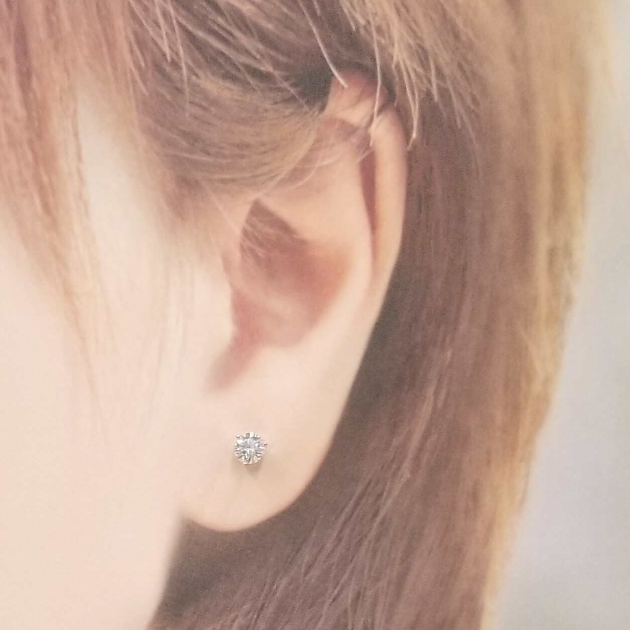 全新PT900鉑金【主石62份鑽石】耳環