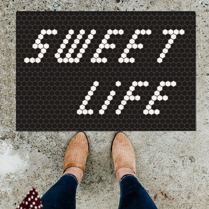 進門打招呼馬賽克除塵地墊