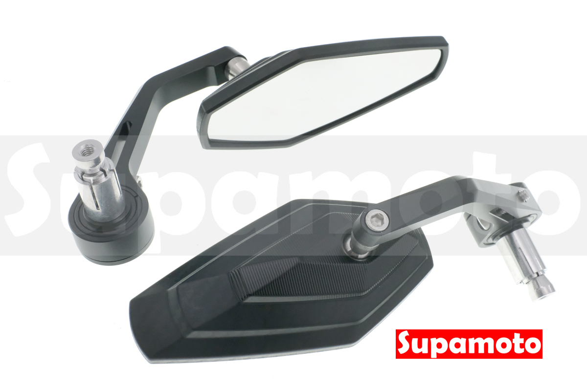 -Supamoto- M19 盾牌 手把鏡 端子鏡 車把鏡 後照鏡 後視鏡 牛角鏡 六角 CB350 通用 改裝