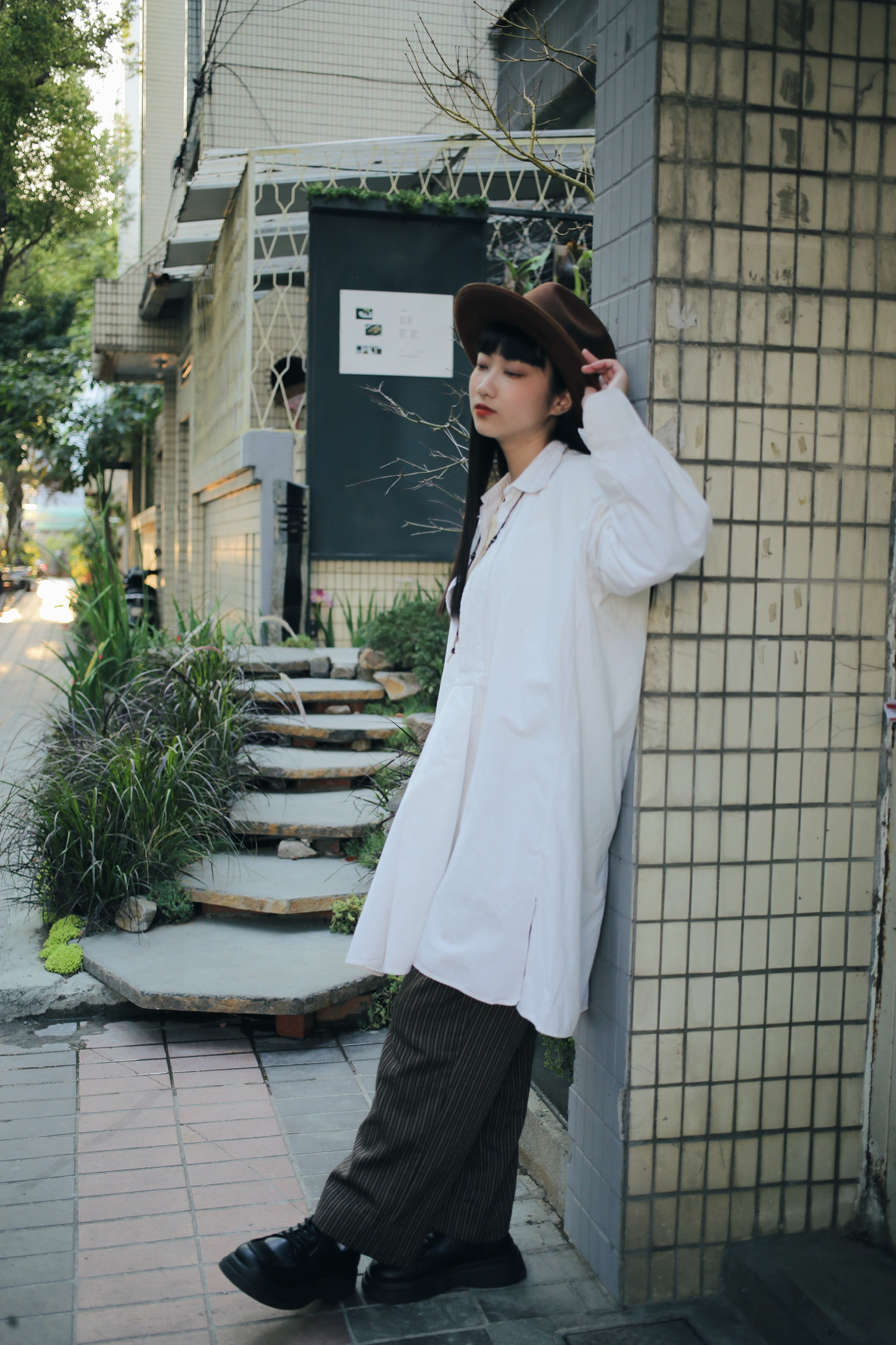 Vintage French poplin shirts /古著法國古董罩衫