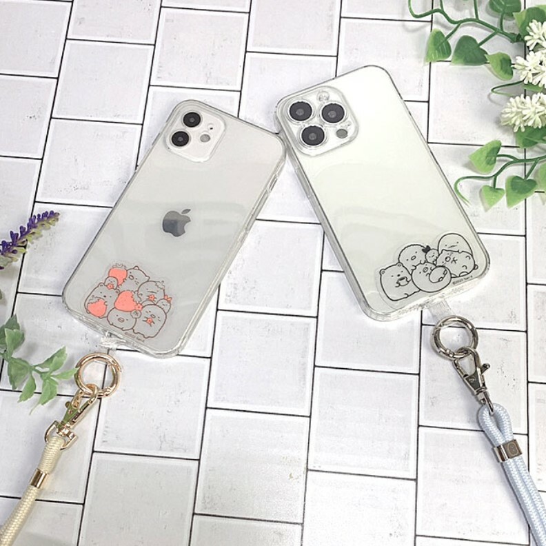 角落生物 斜揹電話繩 藍色/金色