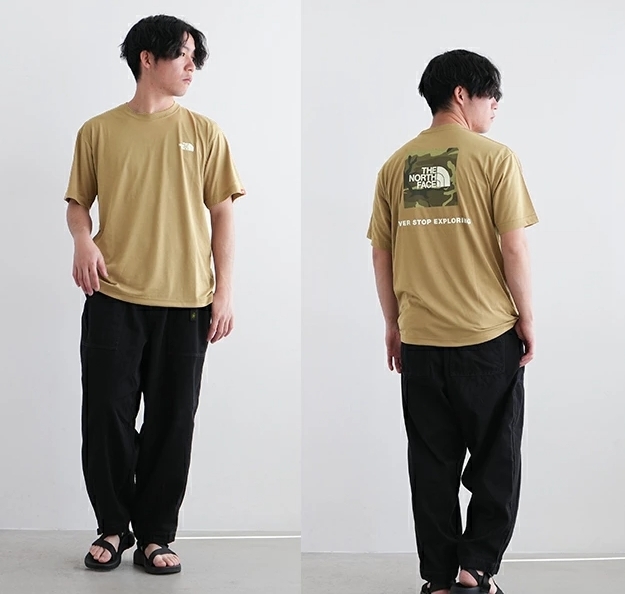 日本代購 THE NORTH FACE 北臉 迷彩印花 方塊 上衣 短袖 TEE 四色 APR-