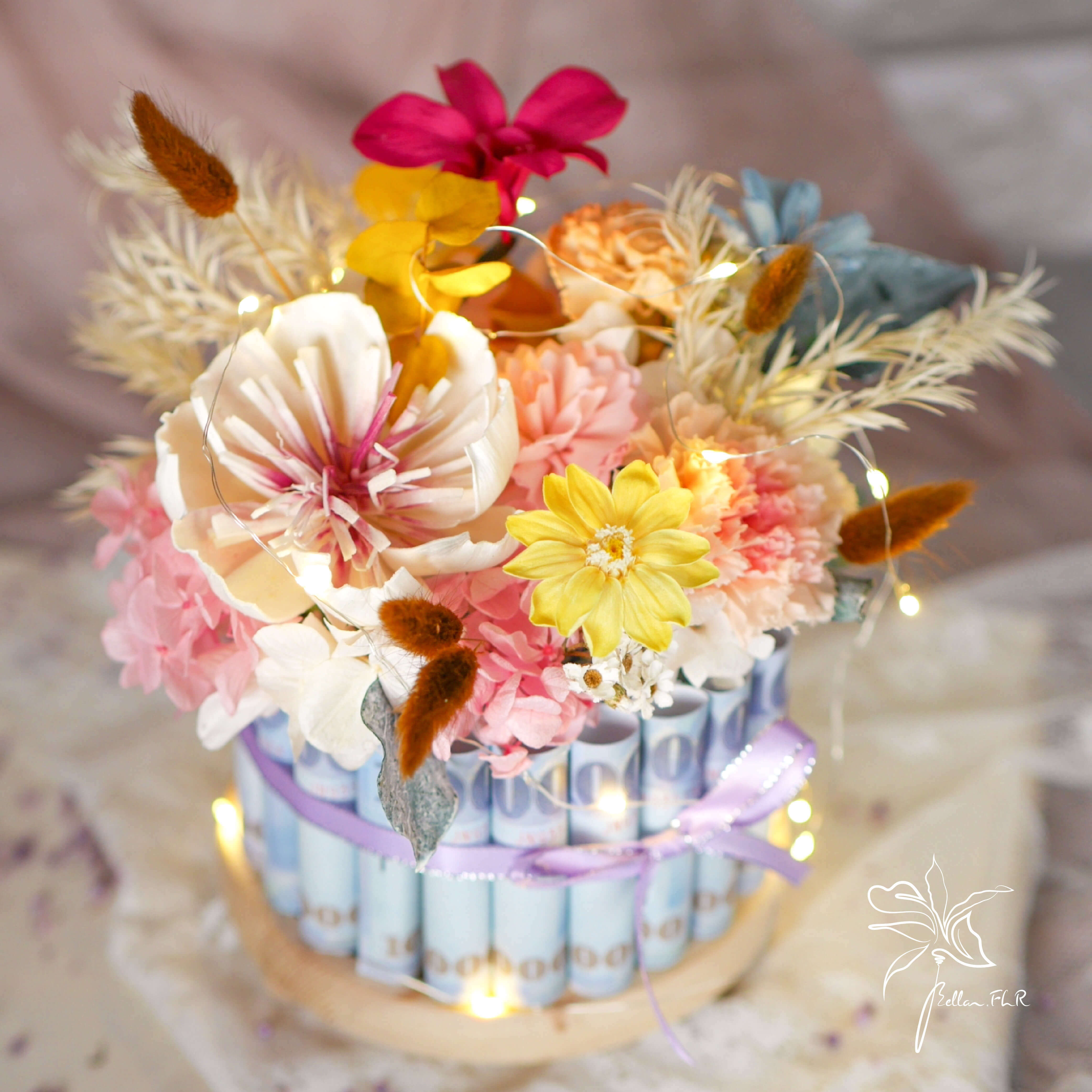 【鈔馨動時刻】單層鈔票蛋糕