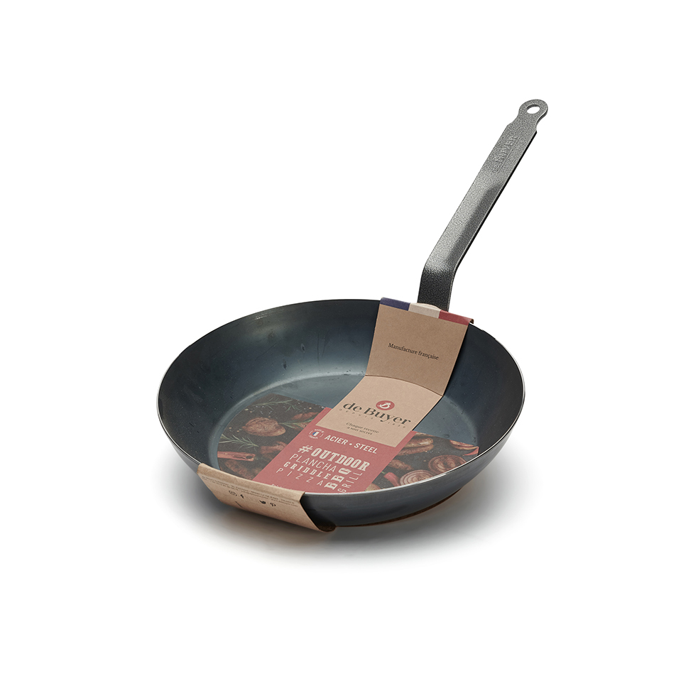 (絕版品) 輕礦藍鐵 l 單柄平底鐵鍋 24cm