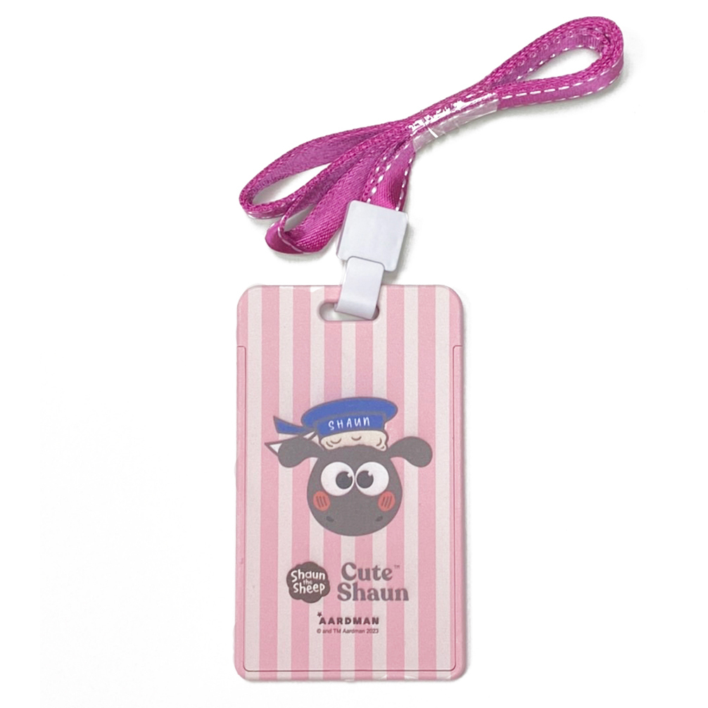 《笑笑羊》海軍尚恩票卡夾（粉/藍）