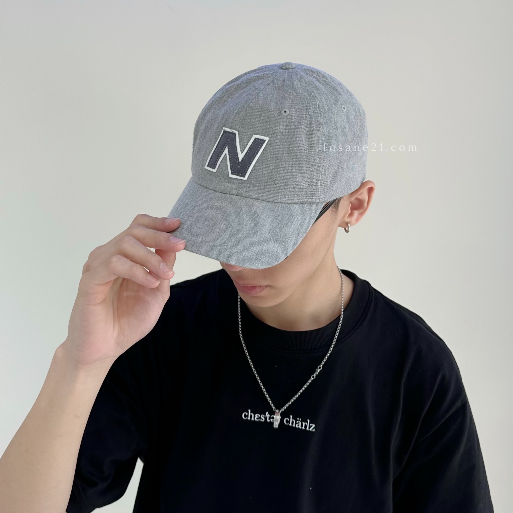 NEW BALANCE NB 大N logo 鴨舌帽 老帽 黑灰 男女尺寸 可調式