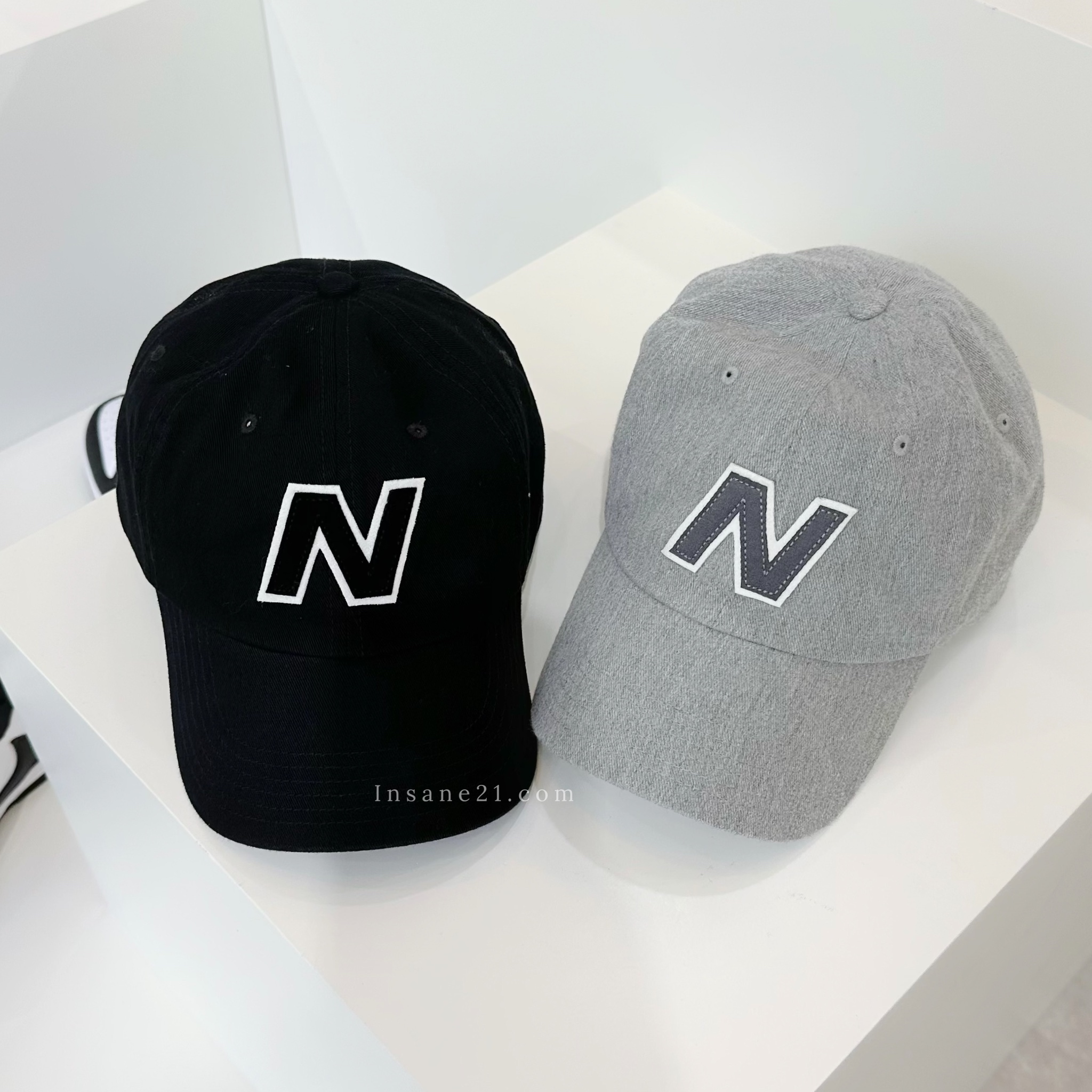 NEW BALANCE NB 大N logo 鴨舌帽 老帽 黑灰 男女尺寸 可調式