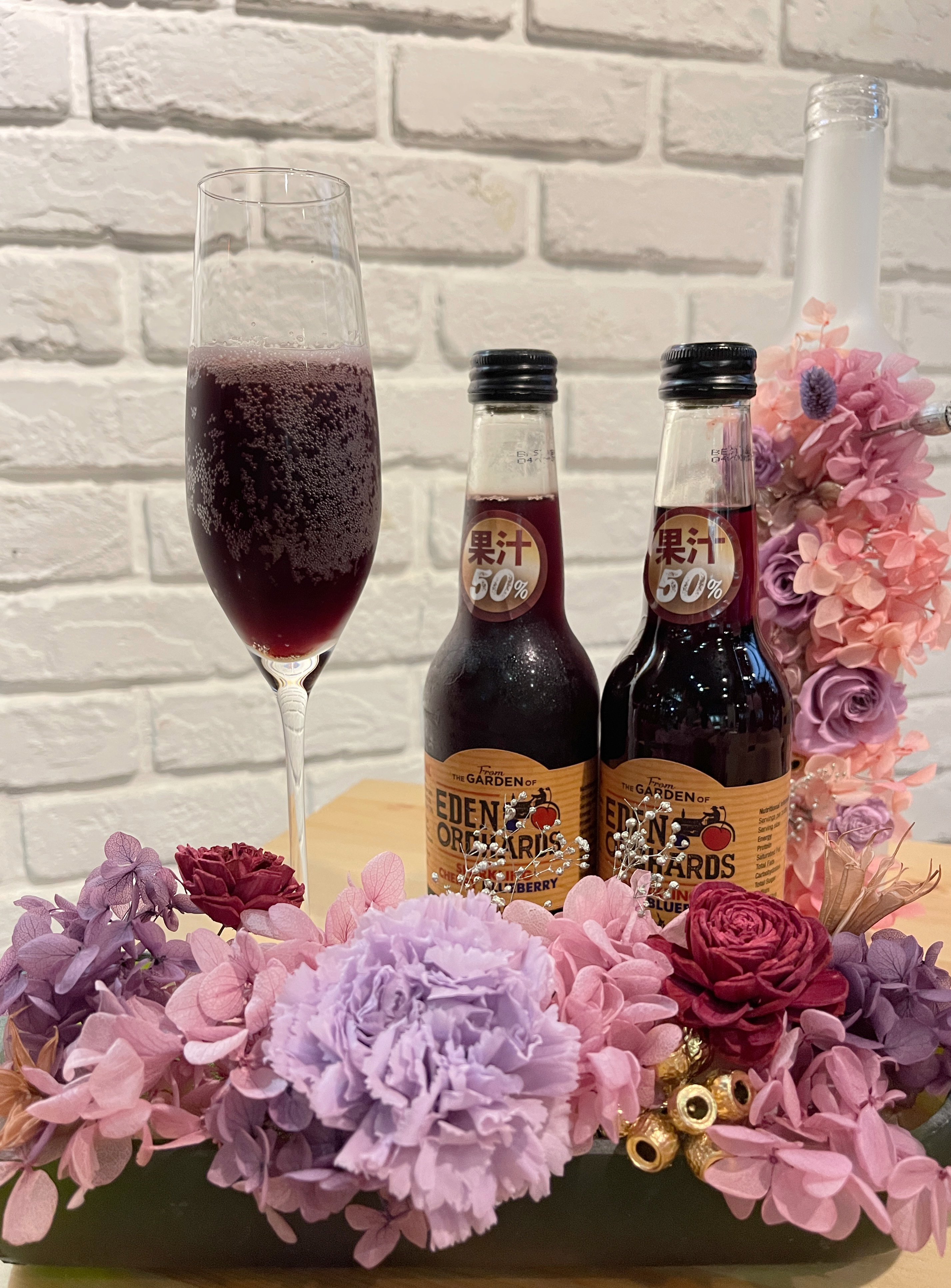 母親節限定 永生康乃馨酒瓶花藝