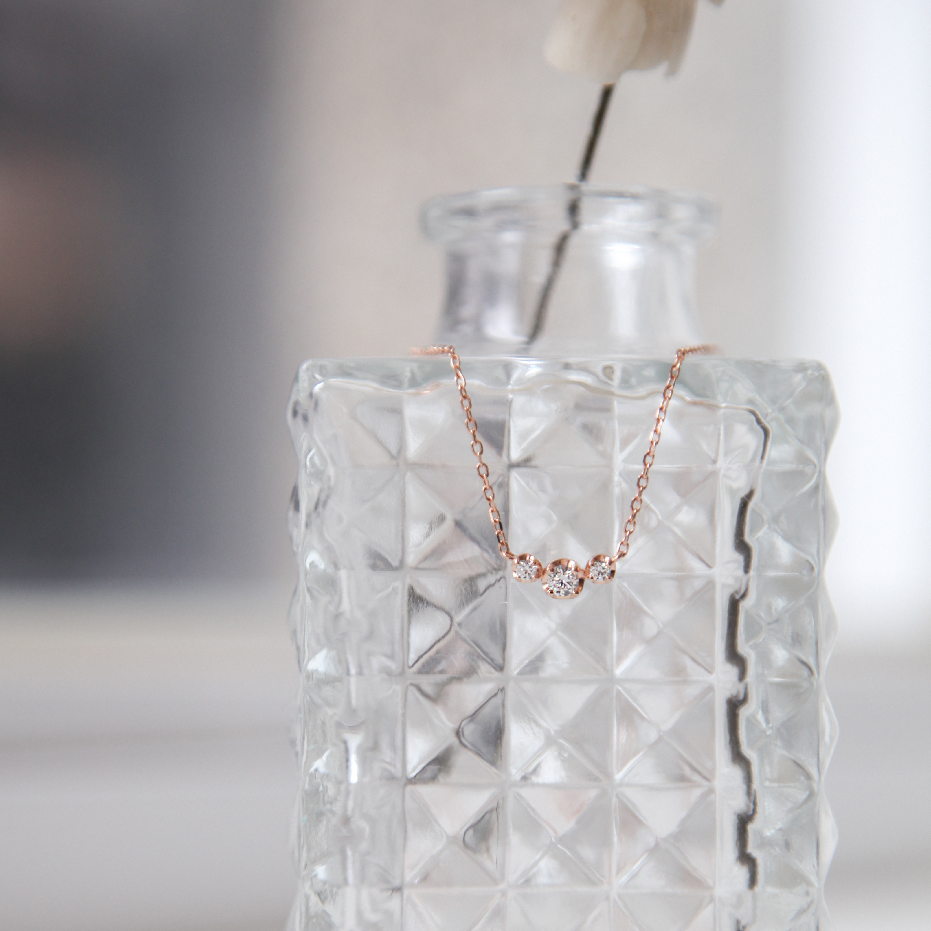 光耀三鑽純銀項鍊| Isha Jewelry